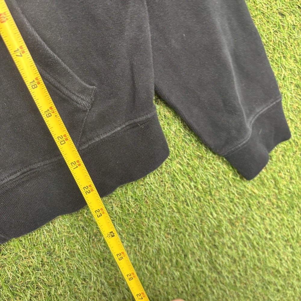 Polo Ralph Lauren Hoodie Womens Medium Sweatshirt Zip Up Pony y2k Cropped Black - Picture 8 of 13